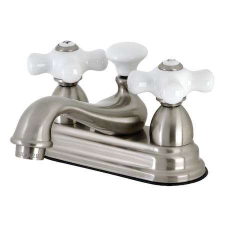 Kingston Brass KS3608PX 4" Centerset Bathroom Faucet, Brushed Nickel KS3608PX
